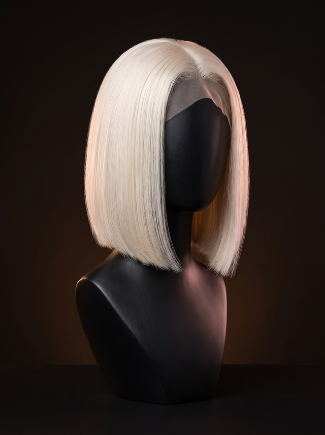 Midnight Ice Platinum Straight Bob Wig – main product photo