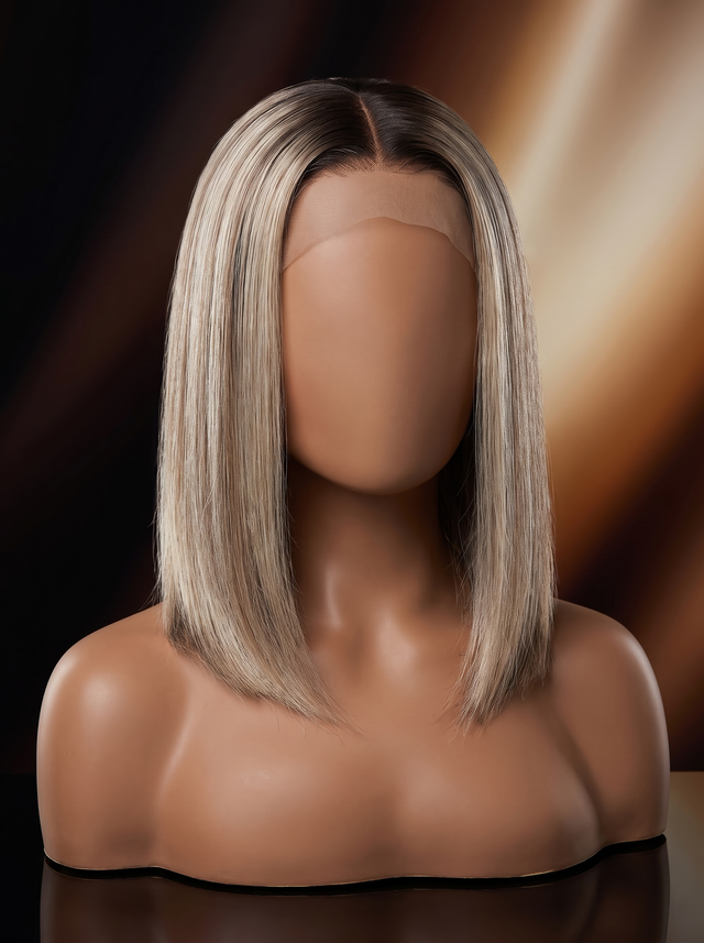 Silver Veil Ash Blonde Balayage Bob Wig – main product photo