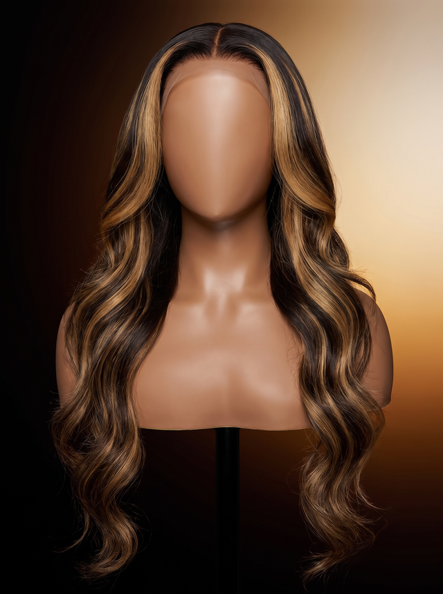 Honey Noir Wave P1B/27 Body Wave Bundle in P1B27 Body Bundles / 26 Inch – main product photo