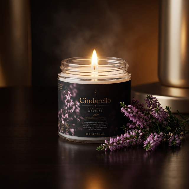 Heather Glow Soy Wax Candle – main product photo