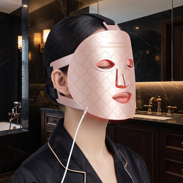 Midnight Veil Silicone LED Face Mask in New (Peach) – main product photo